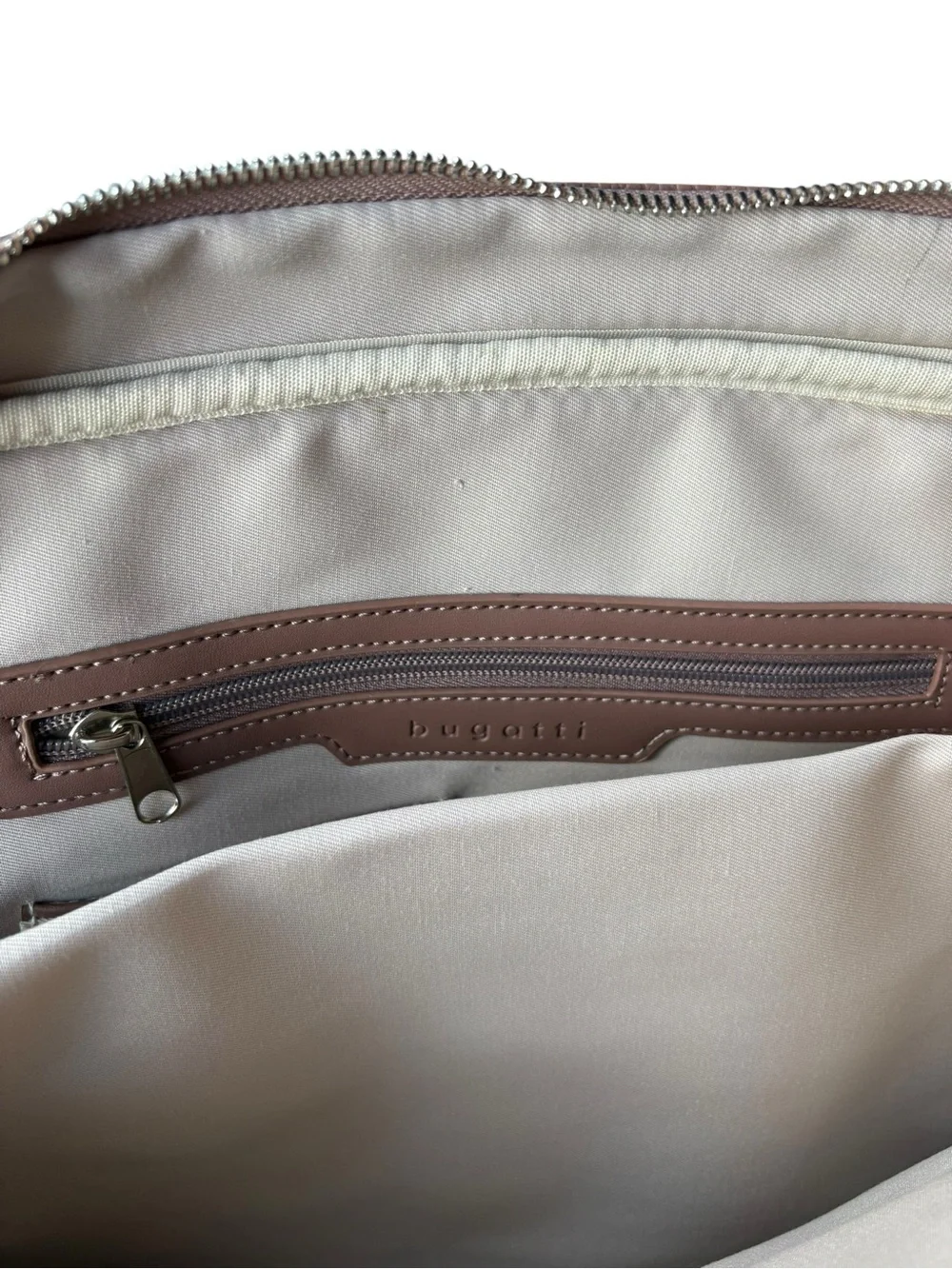 Bugatti Pebbled Vegan Leather Laptop Bag (Mauve)